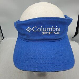 Columbia PFG Adults Blue Visor Outdoors Casual Golf Summer Adjustable